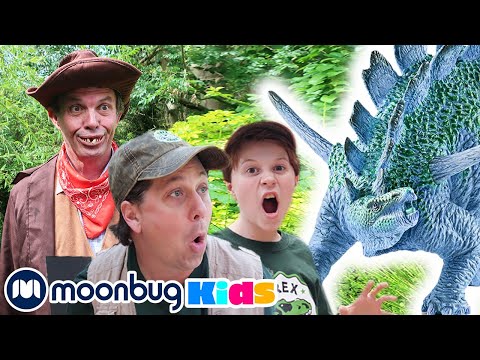 Dinosaur Park Rangers Find a Hidden Secret Door! | Jurassic Tv | Dinosaurs and Toys | T Rex Family