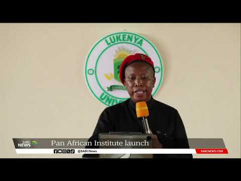 Malema speaks at the launch of the Pan African Institute in Kenya