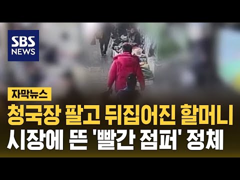 청국장 팔고 뒤집어진 할머니&hellip;시장에 뜬 '빨간 점퍼' 정체 (자막뉴스) / SBS