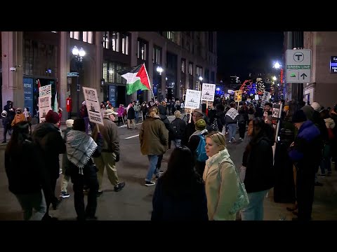 Hundreds protest Biden during presidential visit to Boston