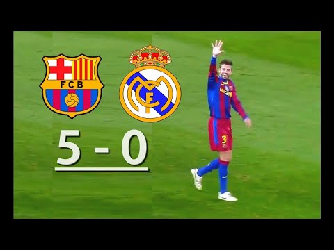 BARCELONA  5 VS  REAL MADRID  0  ( PARTIDO COMPLETO )