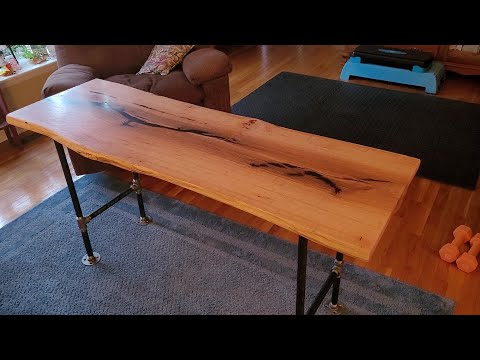 Live Edge and Epoxy Table: Process and Final Product