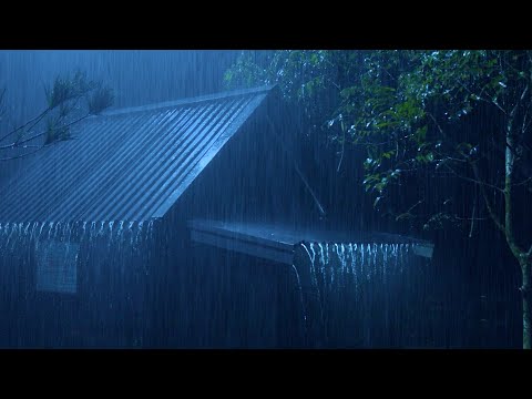 Deep Hypnosis for Sleep Soundly in 3 Minutes with Heavy Rain &amp; Vibrant Thunder on Tin Roof at Night