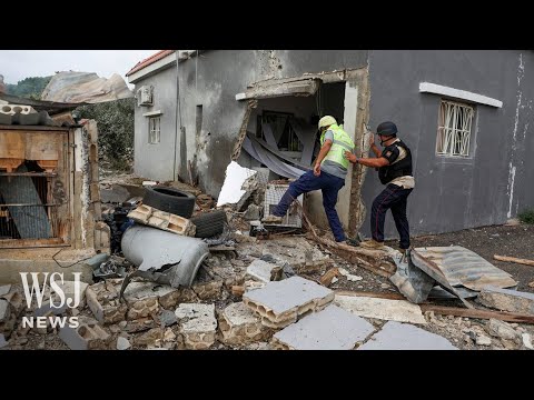 Israel and Hezbollah Trade Fire, Hitting Lebanese Town | WSJ News