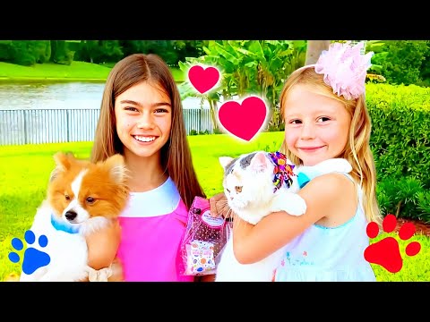 Nastya y Stacy intercambio sus mascotas | recopilacion de videos para ni&ntilde;os