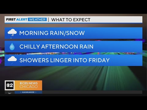 Chicago First Alert Weather: Morning rain and snow; showers linger into Friday