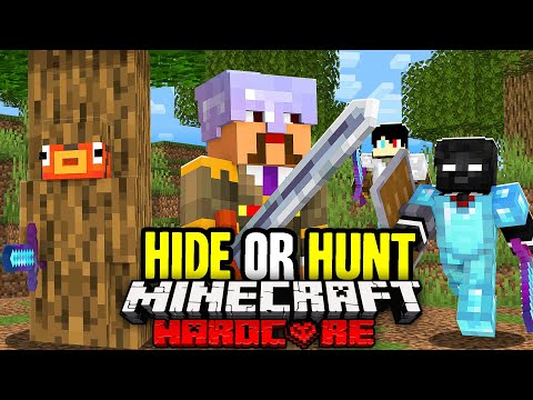 100 Players Simulate Minecraft HIDE or HUNT Tournament