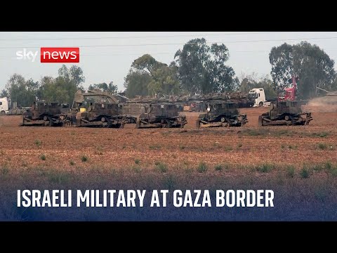 Israel-Hamas war: 'I've never seen this amount of Israeli heavy armour'