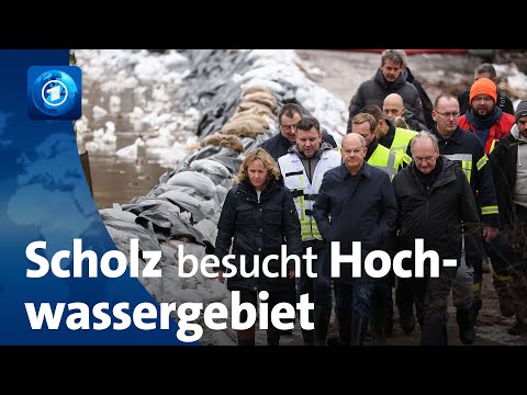 Bundeskanzler Scholz besucht Hochwasserregion in Sachsen-Anhalt