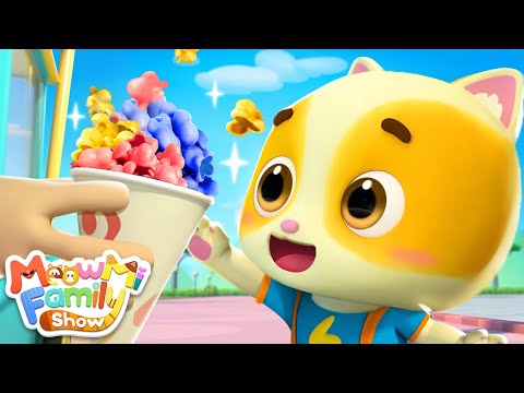 Rainbow Popcorn Song | Colors Song | Fun Sing Along Songs | Kids Song | MeowMi Family Show