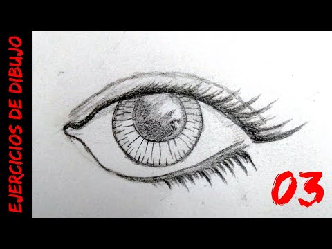 Como dibujar un OJO de MUJER de frente ( MUY FACIL ) EJERCICIO PARA PRINCIPIANTES