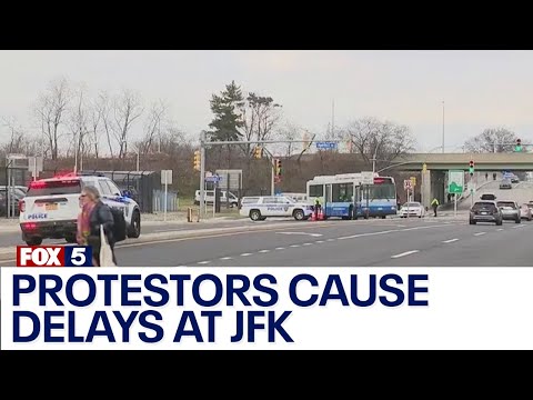 Pro-Palestine protesters cause delays at JFK Airport