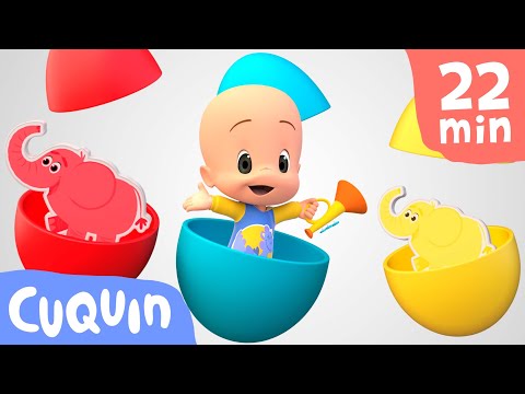 Surprise Eggs with Cuquin: learn the colors and much more! | videos &amp; cartoons for babies