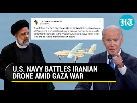 Iran's Drone Hovering Near U.S. Warship Intercepted; Biden Fights Threat To Troops Amid Gaza War