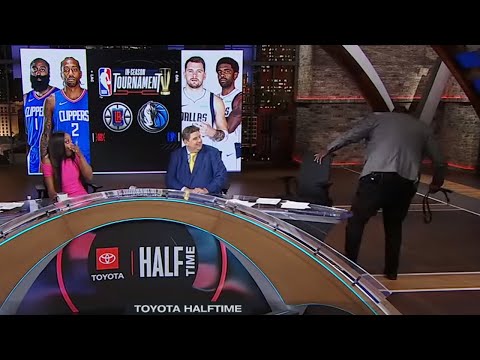 Kendrick Perkins gives visual representation of what 'Luka does to the Clippers' ? | NBA Countdown