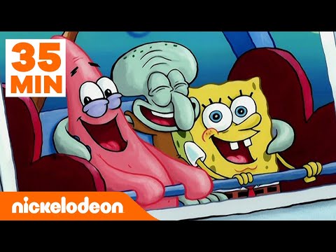 Bob Esponja | 35 min de Calamardo siendo el m&aacute;s AMABLE | Nickelodeon en Espa&ntilde;ol