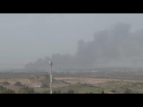 Smoke keeps rising on the Gaza skyline as Israeli strikes continue