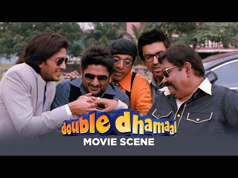 Double Dhamaal: Funny Scene of Arshad, Javed, Riteish &amp; Aashish Fooling and Escaping Goons