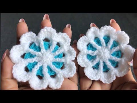 Crochet Flower/Flower appliqu&eacute;/Craft &amp; Crochet 2355