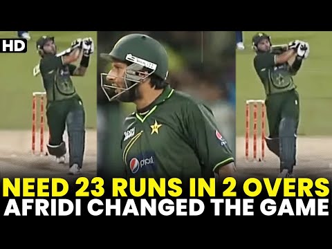 Pakistan Need 23 Runs in Last 2 Overs &amp; Shahid Afridi Changed The Whole Game | PCB | MA2A