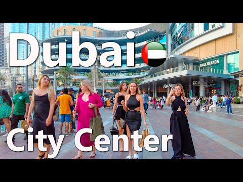 Dubai Burj Khalifa City Center Walk 4K🇦🇪