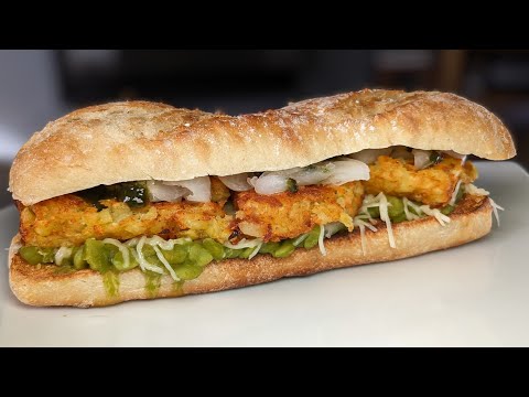 cheesy peas and hash brown sandwich