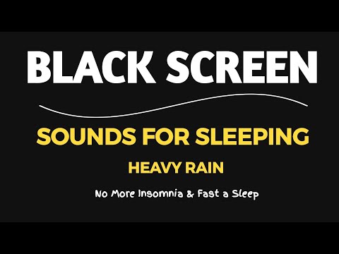 Goodbay Overthingking to Fall  asleep Fast with Heavy Rain Black Screen With-Edgar Sounds