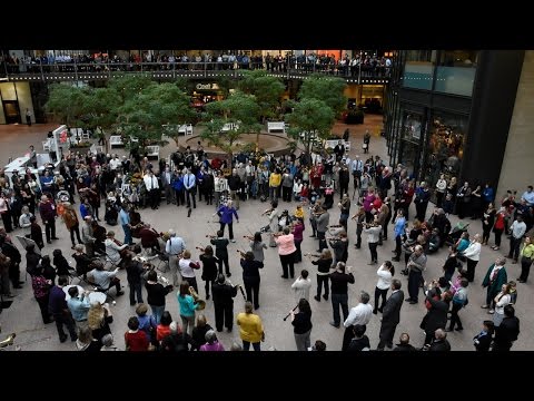 Beethoven Flash Mob - Wayzata Symphony Orchestra and Edina Chorale - Minneapolis Nov 16 2015