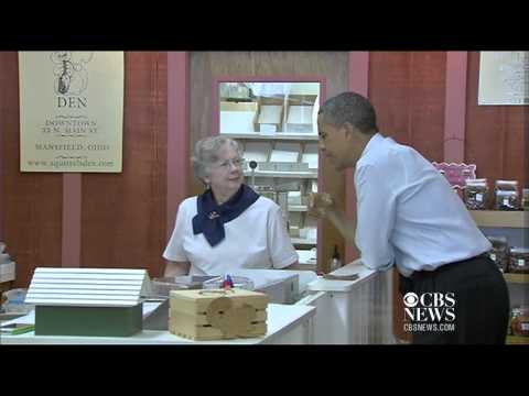 Obama shops for daughters at Ohio fudge store