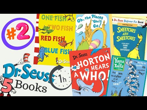 Dr. Seuss Read Aloud Animated 5 Picture Books Compilation 1 hour video Part #2