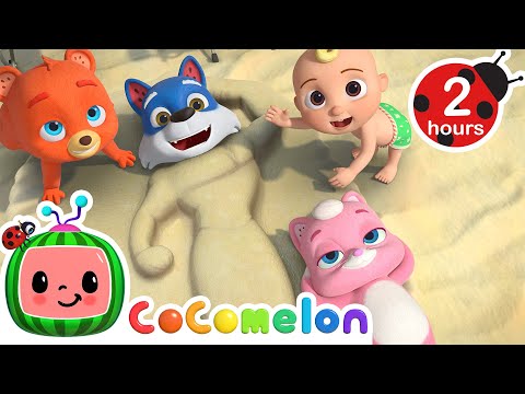 Making Mermaid Sand Sculptures at the Beach Song | CoComelon Animal Time | Animals for Kids