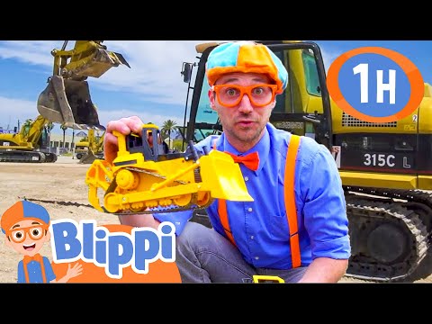 Blippi Explores an Excavator! | 1 HOUR BEST OF BLIPPI | Educational Videos for Kids | Blippi Toys