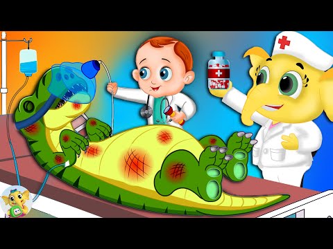 Boo Boo Song Baby Doctor | T-Rex Dinosaur Sick Song + More Nursery Rhymes &amp; Kids Songs | Baby Toonz