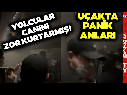 Japonya'da Patlayıp Yanan U&ccedil;ağın İ&ccedil;inden Panik Anları! Yolcuların Ka&ccedil;ış Anı G&ouml;r&uuml;nt&uuml;leri