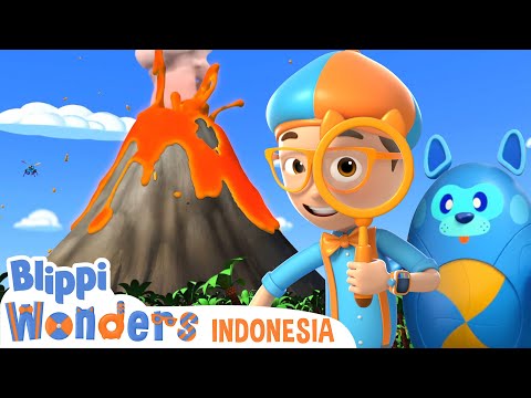 Gunung Berapi | Blippi Wonders | Kartun Anak Anak | Moonbug Kids Indonesia