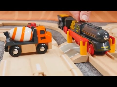 Spielzeug aus Holz - Z&uuml;ge und Fahrzeuge - Die Bahnschranke - Brio toys