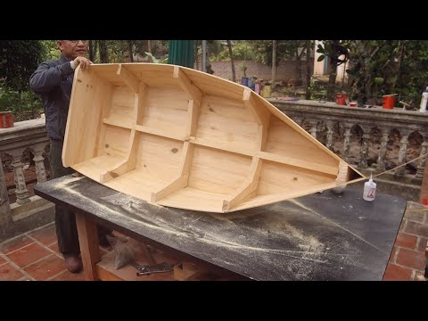 Woodworking Skills Creative New Projects // Build a Boat Out Of Pine Wood, DIY - How To