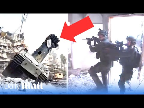 Israeli soldiers wipe out Hamas terrorist who fired an RPG at them during battle in Gaza