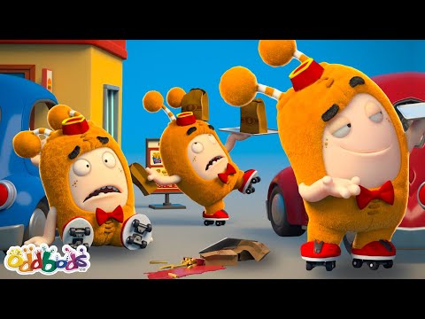 Fast Food Roller Panic! 🛼| Roller Diner | Oddbods NEW Episode Compilation | Comedy Cartoons for Kids