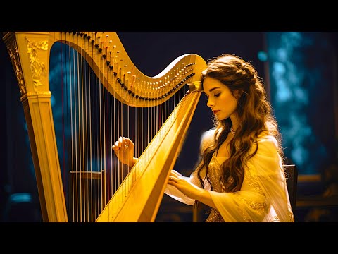 Heavenly Harp Music 🎵 Serene Melodies for Stress Relief &amp; Deep Relaxation