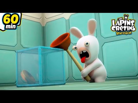 Exp&eacute;riences Lapins | Les Lapins Cr&eacute;tins Invasion🐰 | Nouvelle compilation 1H | HD