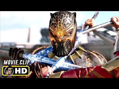 BLACK PANTHER (2018) Killmonger Final Battle [HD] Michael B. Jordan