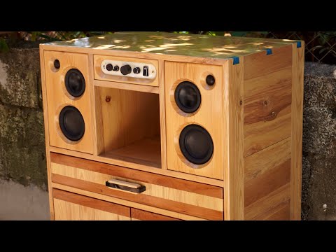 Pallet Cabinet Bluetooth Speaker Build