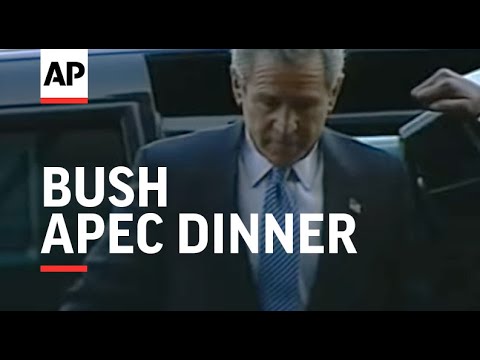 Scuffle as Bush arrives for APEC dinner