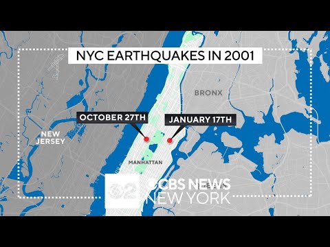 When was the last earthquake in New York City?