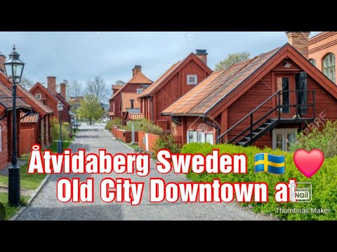 &Aring;tvidaberg Sweden. The old city.Old Downtown. 