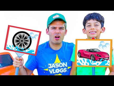 Jason and Alex Car Wash Story - and more funny kids videos