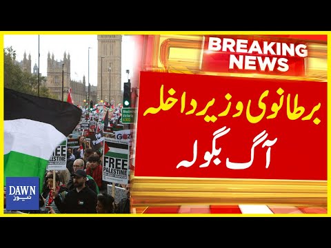 UK Defense Minister in Fury on Seeing Palestinian Protestors | Breaking News | Dawn News