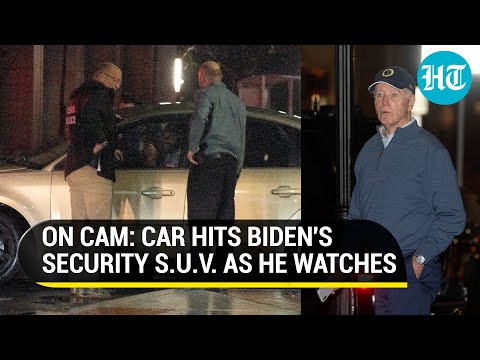 Watch: Car Crashes Into Biden's Security Vehicle As President Exits Election Campaign HQ In Delaware