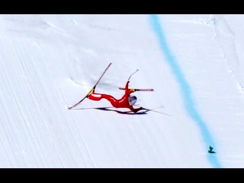 High Speed Ski Crash in 4K - Simon Billy Vars 2017 from the 245kmh start.